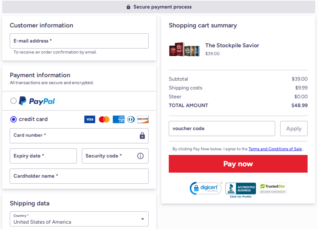 The Stockpile Savior Checkout